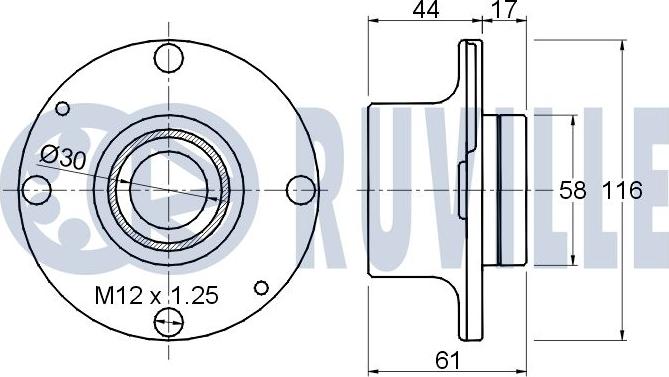 Ruville 220298 - Комплект колесен лагер vvparts.bg