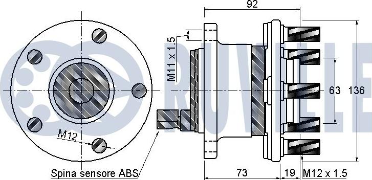 Ruville 221429 - Комплект колесен лагер vvparts.bg