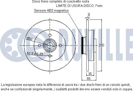 Ruville 221542 - Спирачен диск vvparts.bg