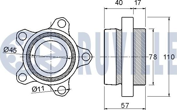 Ruville 221391 - Комплект колесен лагер vvparts.bg