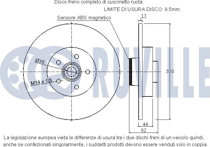 Ruville 221326 - Спирачен диск vvparts.bg