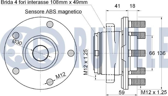 Ruville 221774 - Комплект колесен лагер vvparts.bg