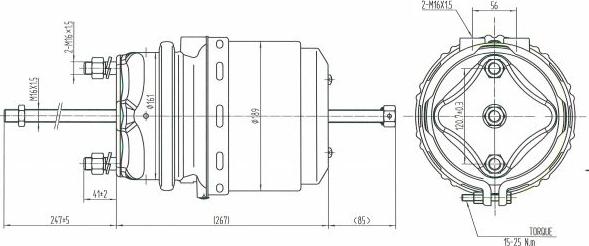 RYME 30T2430100C - Мембранен спирачен цилиндър vvparts.bg