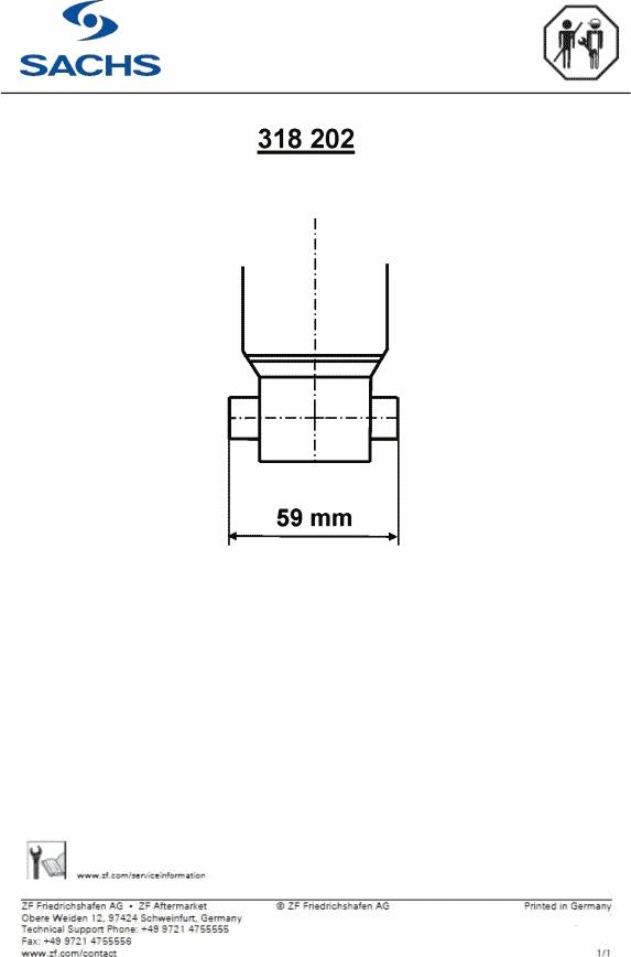 SACHS 318 202 - Амортисьор vvparts.bg