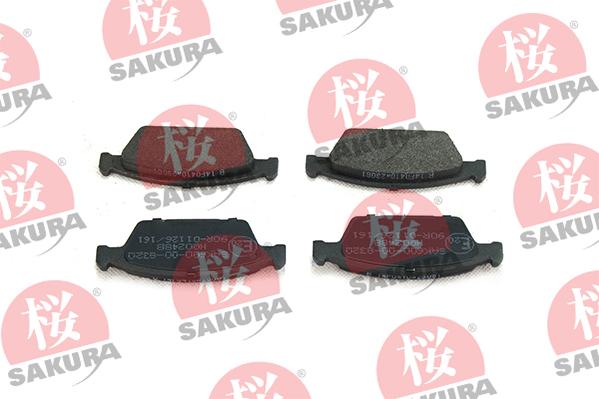 SAKURA 600-00-8320 - Комплект спирачно феродо, дискови спирачки vvparts.bg