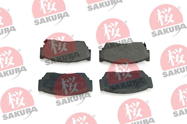 SAKURA 600-10-4060 - Комплект спирачно феродо, дискови спирачки vvparts.bg