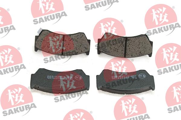 SAKURA 600-10-4185 - Комплект спирачно феродо, дискови спирачки vvparts.bg