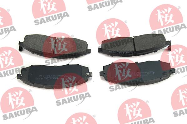 SAKURA 600-10-4139 - Комплект спирачно феродо, дискови спирачки vvparts.bg