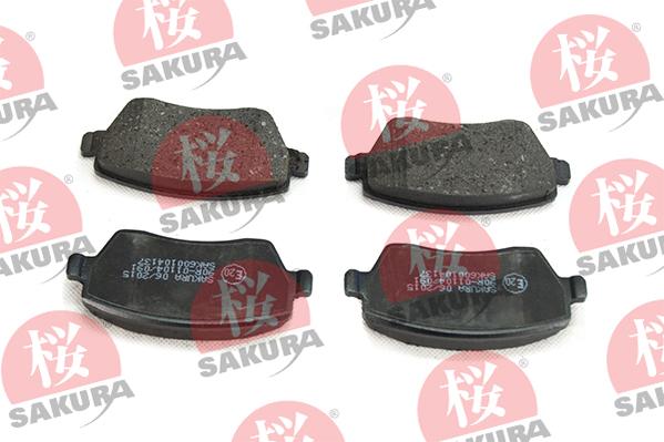 SAKURA 600-10-4137 - Комплект спирачно феродо, дискови спирачки vvparts.bg