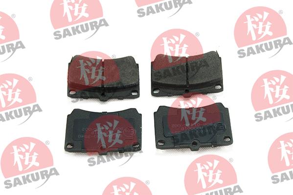 SAKURA 600-30-3540 - Комплект спирачно феродо, дискови спирачки vvparts.bg