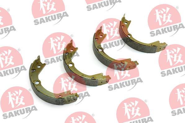 SAKURA 602-00-4613 - Комплект спирачна челюст, ръчна спирачка vvparts.bg