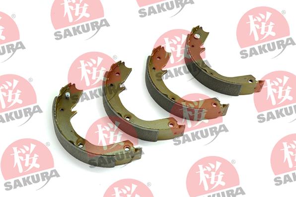 SAKURA 602-00-4227 - Комплект спирачна челюст, ръчна спирачка vvparts.bg