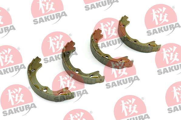 SAKURA 602-03-4603 - Комплект спирачна челюст, ръчна спирачка vvparts.bg