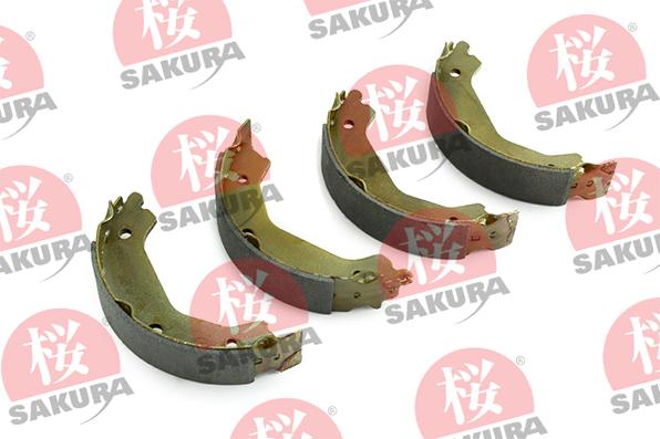 SAKURA 602-03-4616 - Комплект спирачна челюст, ръчна спирачка vvparts.bg