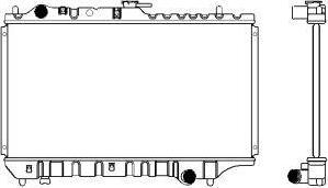 SAKURA Automotive 1300-0112 - Радиатор, охлаждане на двигателя vvparts.bg