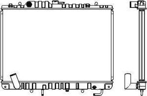 SAKURA Automotive 1321-0240 - Радиатор, охлаждане на двигателя vvparts.bg