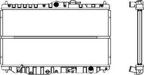 SAKURA Automotive 1211-0205 - Радиатор, охлаждане на двигателя vvparts.bg