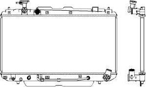 SAKURA Automotive 3461-1019 - Радиатор, охлаждане на двигателя vvparts.bg