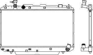 SAKURA Automotive 3461-1089 - Радиатор, охлаждане на двигателя vvparts.bg