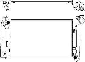 SAKURA Automotive 3461-1029 - Радиатор, охлаждане на двигателя vvparts.bg