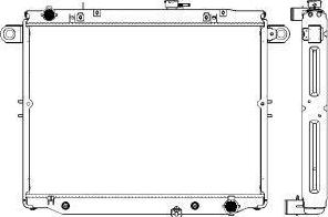 SAKURA Automotive 3462-1001 - Радиатор, охлаждане на двигателя vvparts.bg