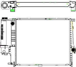 SAKURA Automotive 3011-1007 - Радиатор, охлаждане на двигателя vvparts.bg