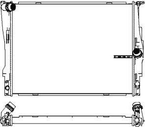 SAKURA Automotive 3011-1017W - Радиатор, охлаждане на двигателя vvparts.bg