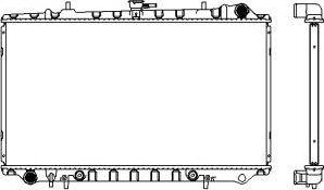 SAKURA Automotive 3341-1009 - Радиатор, охлаждане на двигателя vvparts.bg