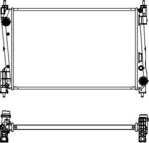 SAKURA Automotive 3351-1016 - Радиатор, охлаждане на двигателя vvparts.bg