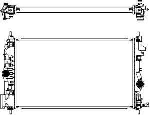 SAKURA Automotive 3351-1021 - Радиатор, охлаждане на двигателя vvparts.bg