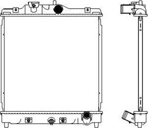 SAKURA Automotive 3211-1046 - Радиатор, охлаждане на двигателя vvparts.bg