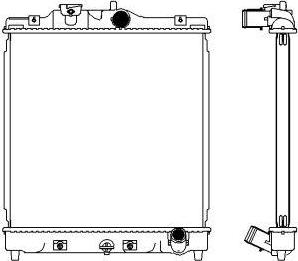 SAKURA Automotive 3211-1047 - Радиатор, охлаждане на двигателя vvparts.bg