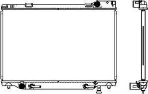 SAKURA Automotive 2462-1004 - Радиатор, охлаждане на двигателя vvparts.bg