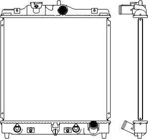 SAKURA Automotive 2211-1001 - Радиатор, охлаждане на двигателя vvparts.bg