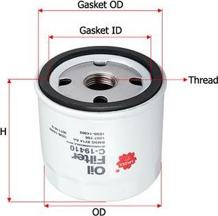 SAKURA Automotive C-19410 - Маслен филтър vvparts.bg