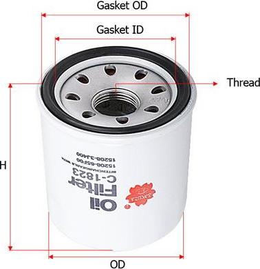 SAKURA Automotive C-1823 - Маслен филтър vvparts.bg