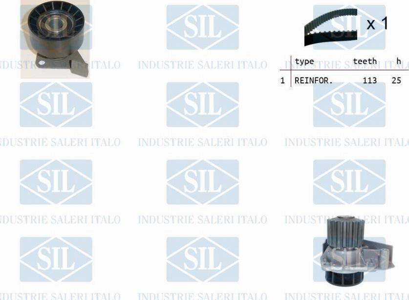 Saleri SIL K1PA1738 - Водна помпа+ к-кт ангренажен ремък vvparts.bg