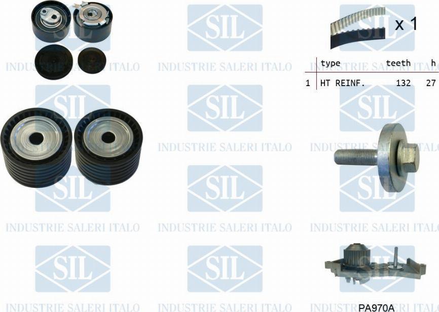 Saleri SIL K2PA970A - Водна помпа+ к-кт ангренажен ремък vvparts.bg