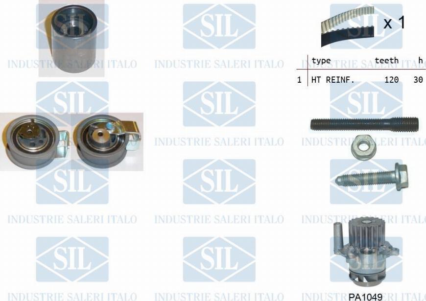 Saleri SIL K2PA1049 - Водна помпа+ к-кт ангренажен ремък vvparts.bg