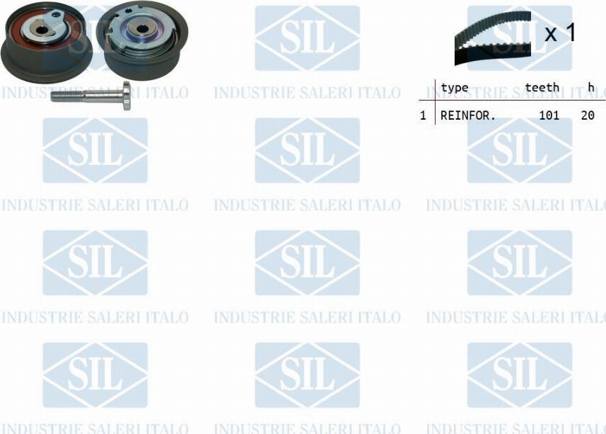 Saleri SIL TK1493 - Комплект ангренажен ремък vvparts.bg