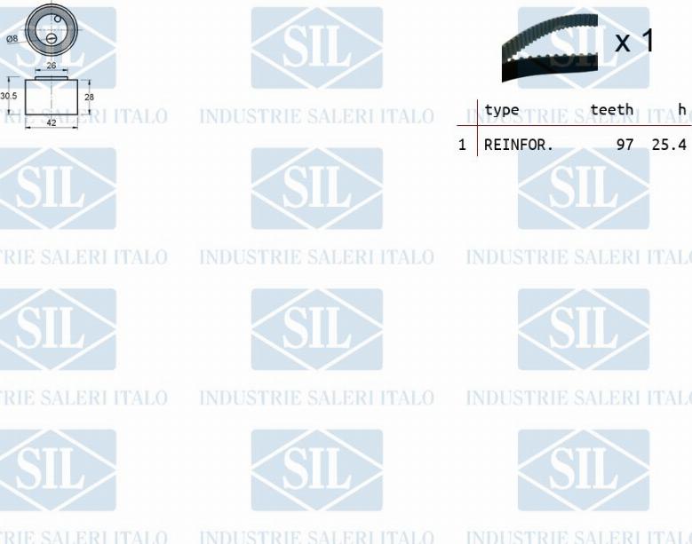 Saleri SIL TK1466 - Комплект ангренажен ремък vvparts.bg