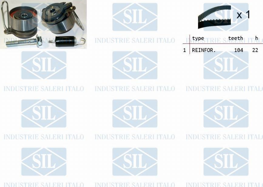Saleri SIL TK1409 - Комплект ангренажен ремък vvparts.bg