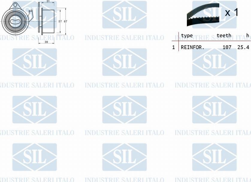 Saleri SIL TK1417 - Комплект ангренажен ремък vvparts.bg