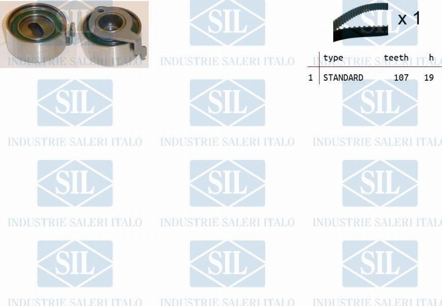 Saleri SIL TK1482 - Комплект ангренажен ремък vvparts.bg