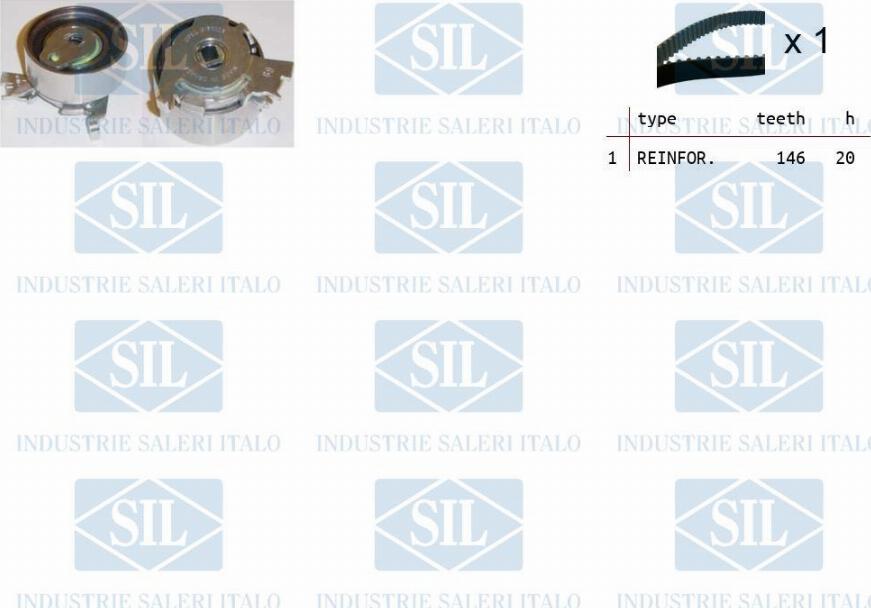 Saleri SIL TK1088 - Комплект ангренажен ремък vvparts.bg