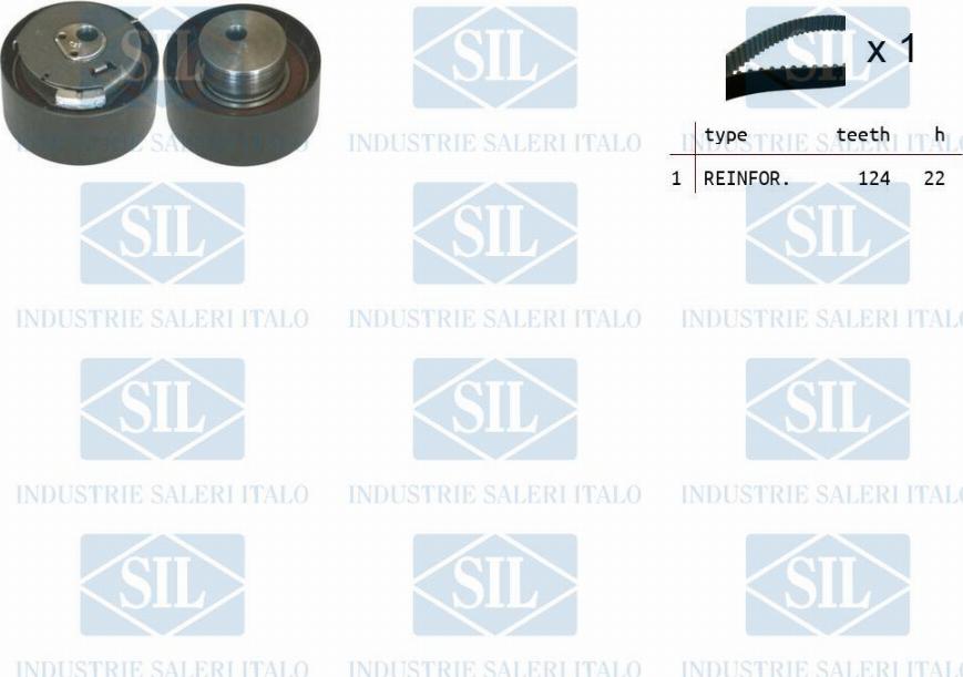 Saleri SIL TK1034 - Комплект ангренажен ремък vvparts.bg