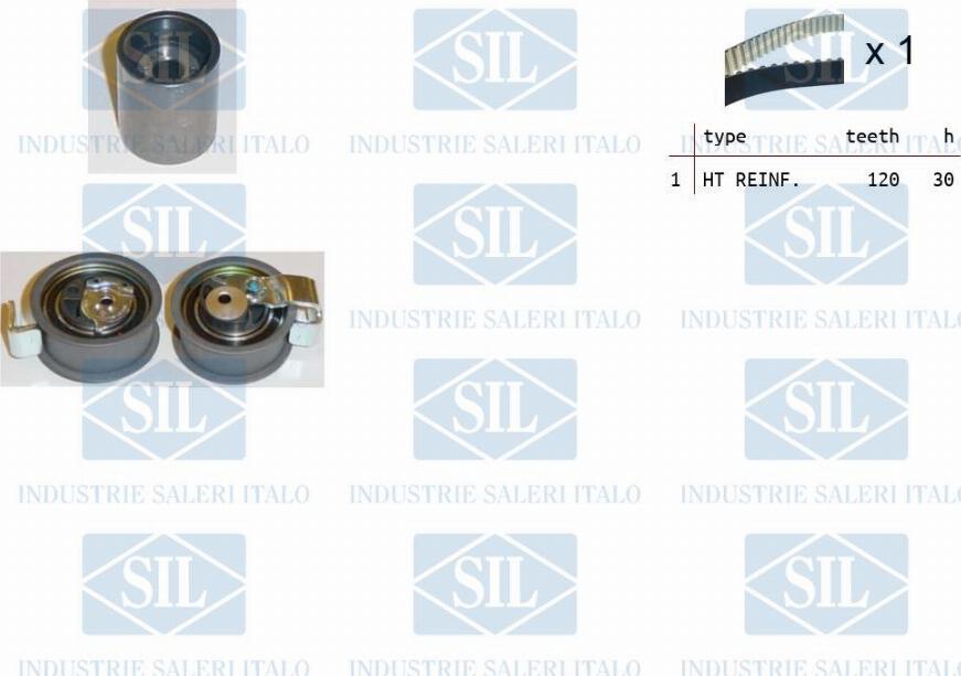 Saleri SIL TK1148 - Комплект ангренажен ремък vvparts.bg