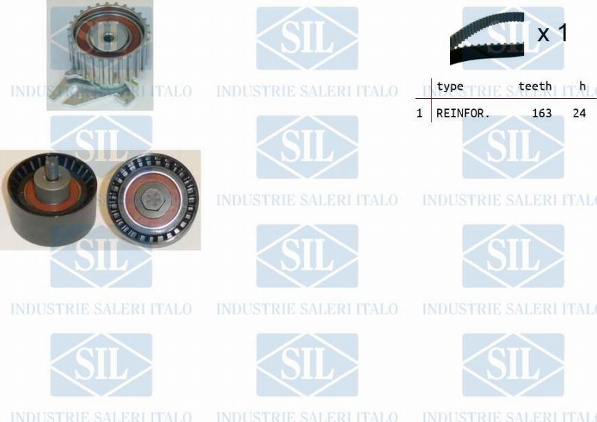 Saleri SIL TK1102 - Комплект ангренажен ремък vvparts.bg