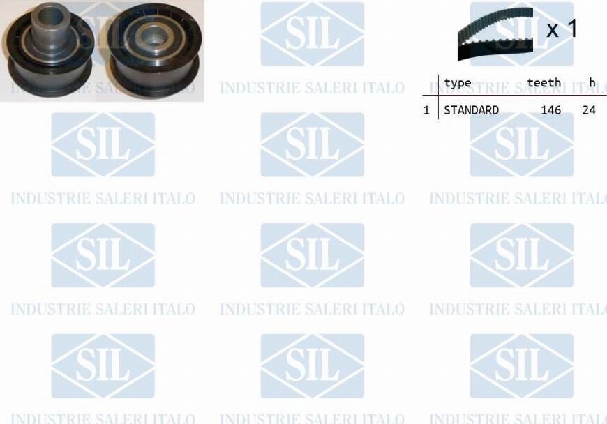Saleri SIL TK1185 - Комплект ангренажен ремък vvparts.bg