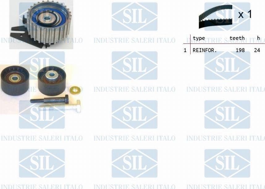 Saleri SIL TK1124 - Комплект ангренажен ремък vvparts.bg